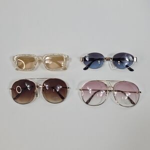 Free People Sunglasses Lot 4 Aviator Oval Rectangle Mixed Flaws